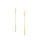 Gold 9ct. Linear bar drop earrings