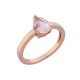 Sterling silver 925°. Pink teardrop ring