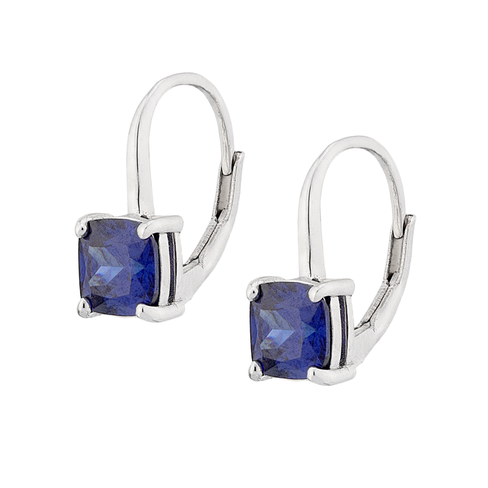 Sterling silver 925°. Square drop earrings