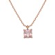 Sterling silver 925°. Pink solitaire pendant