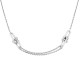 Sterling silver 925°. Double chain and link necklace