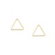 Gold 9ct. Open triangle stud earrings