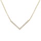 Gold 9ct. V-shaped necklace with CZ
