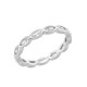 Sterling silver 925°. Ellipse ring with CZ