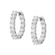 Sterling silver 925°. Eternity hoops with CZ