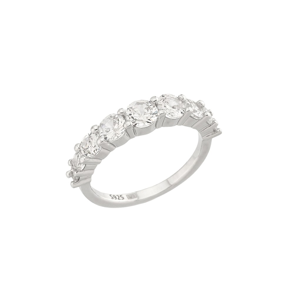 Sterling silver 925°. Multiple CZ ring