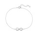 Sterling silver 925°. Infinity and heart bracelet