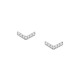 Sterling silver 925°. V studs with CZ