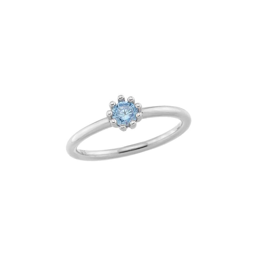 Sterling silver 925°. Solitaire ring with CZ