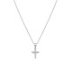 Sterling silver 925°. Double sided cross with CZ