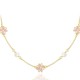 Sterling silver 925°. Girls enamel flower necklace