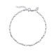Sterling silver 925°. Chain bracelet square beads