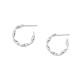 Sterling silver 925°. Twisted hoop earrings