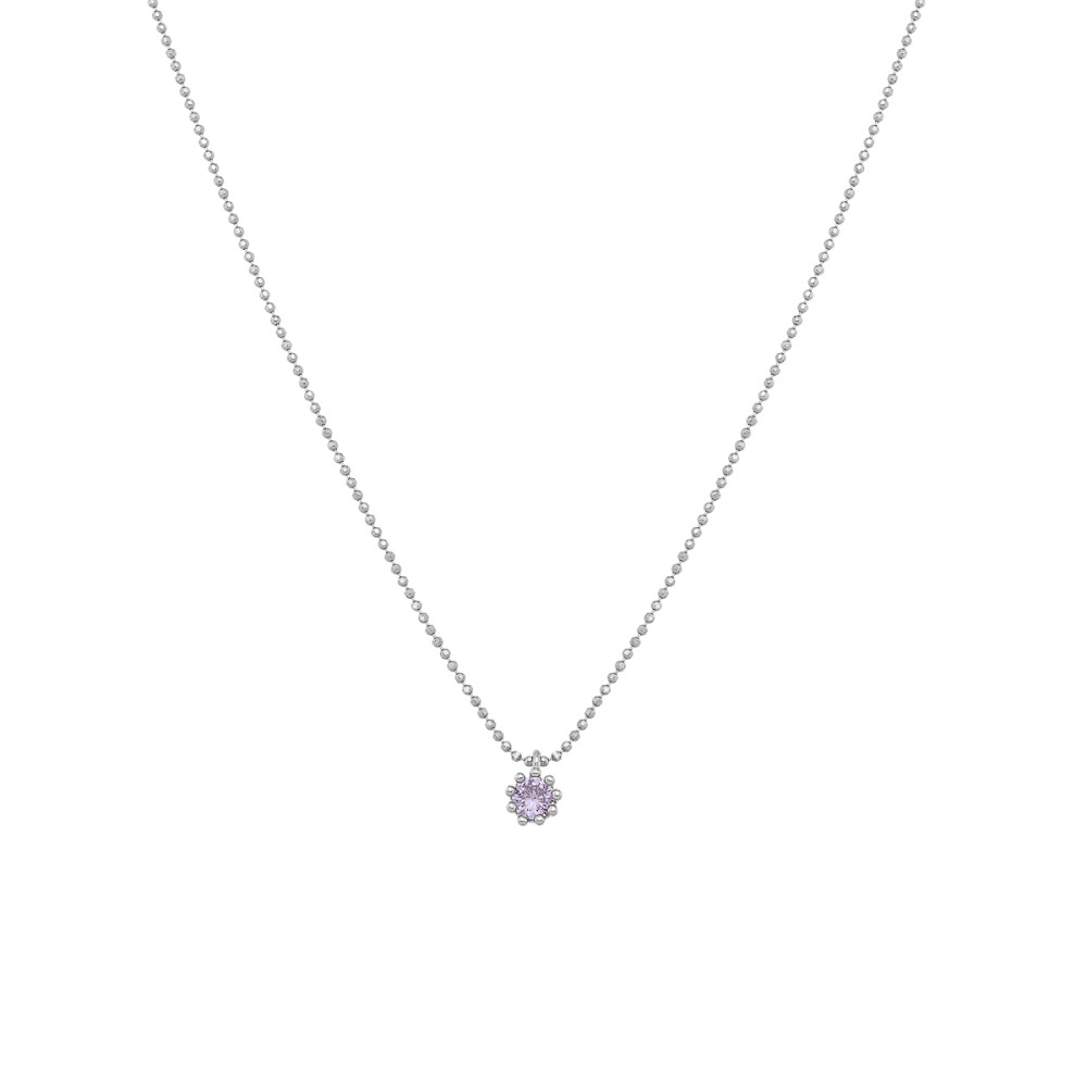 Sterling silver 925°. Chain with CZ pendant