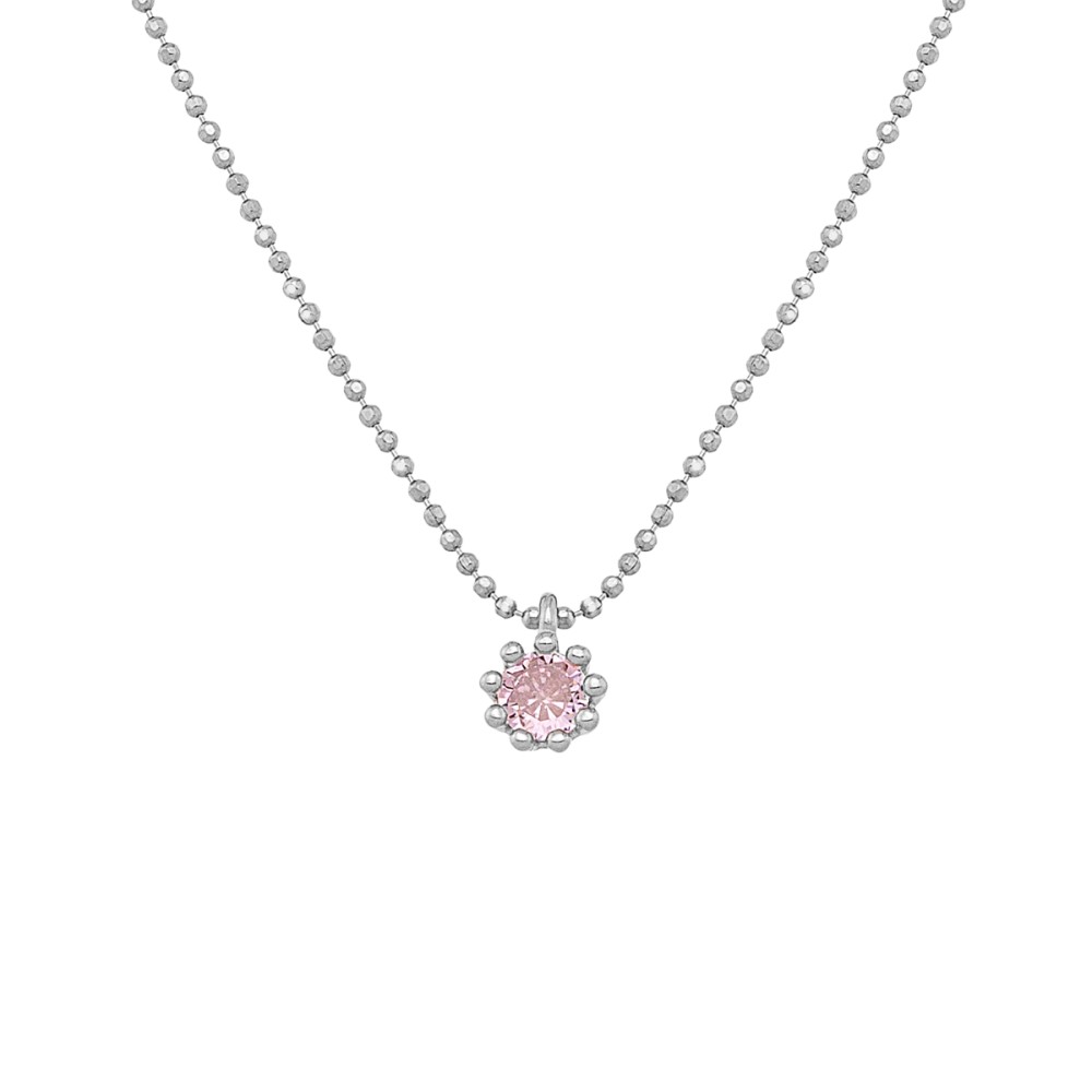 Sterling silver 925°. Chain with CZ pendant