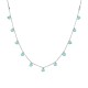 Sterling silver 925°. Chain with hearts CZ