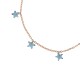 Sterling silver 925°. Chain bracelet with stars CZ