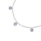 Sterling silver 925°. Ankle chain with round CZ