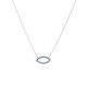 Sterling silver 925°. Open mati pendant with CZ