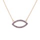 Sterling silver 925°. Mati necklace with CZ