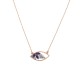 Sterling silver 925°. Mati chain necklace with CZ
