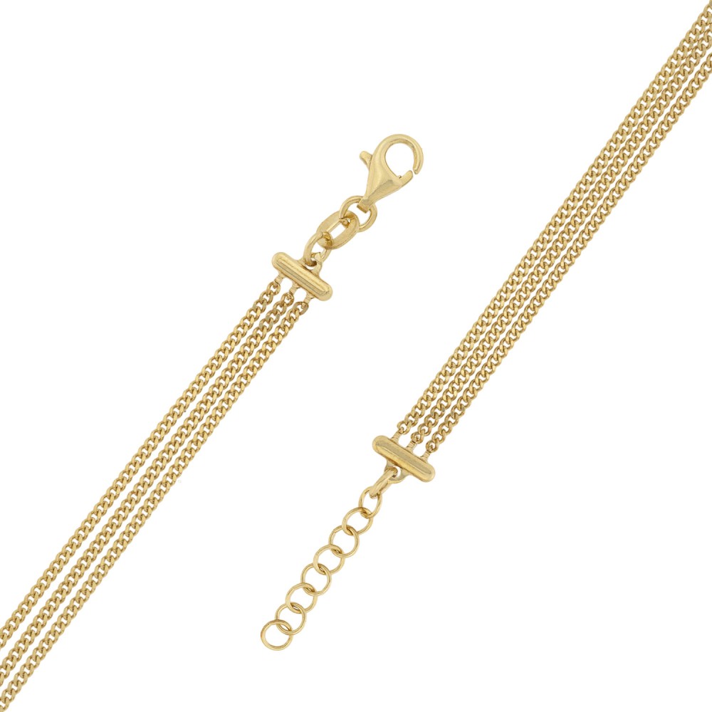 Sterling silver 925°. Five chain bracelet
