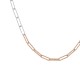Sterling silver 925°. Dual colour links necklace