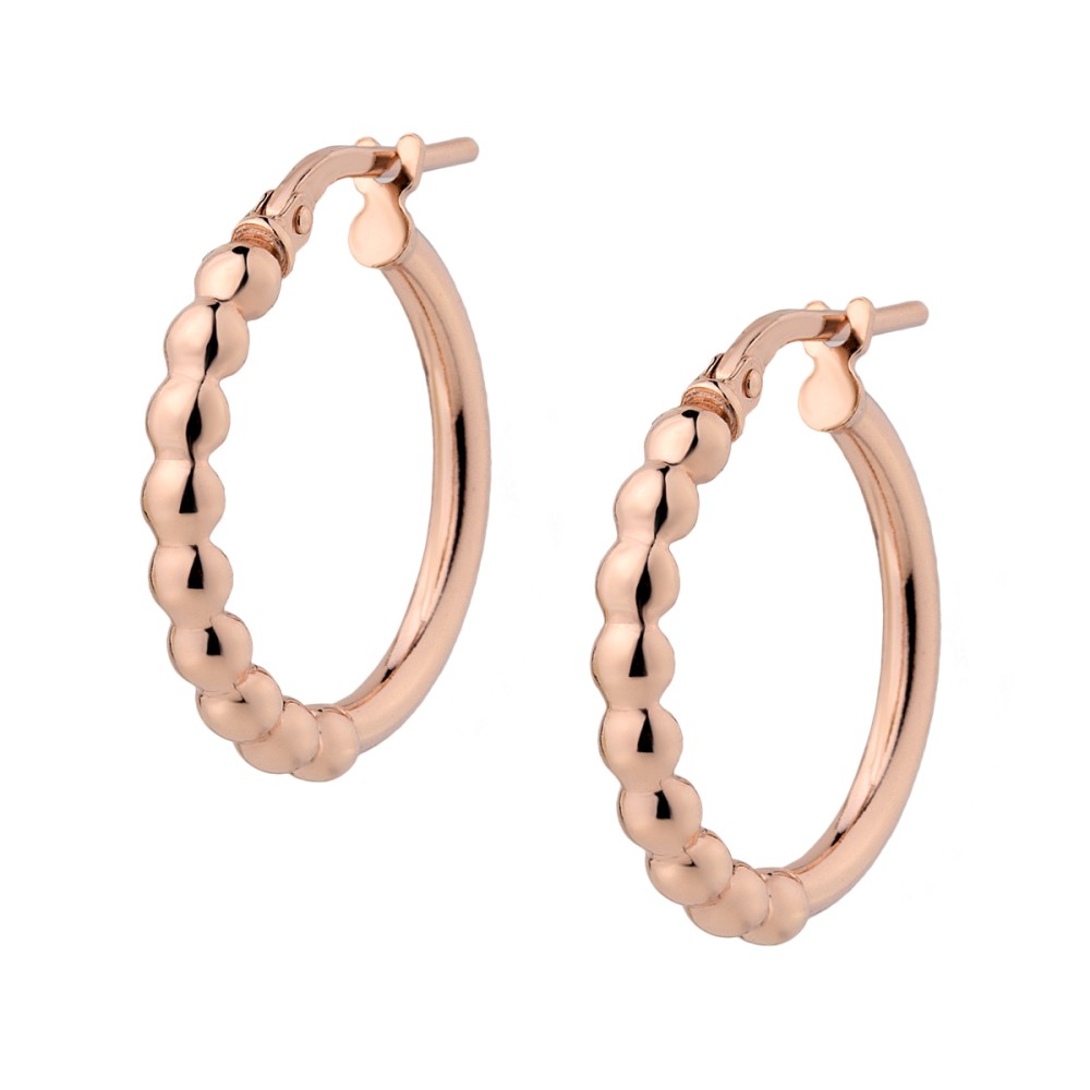 Sterling silver 925°. Hoops with beads