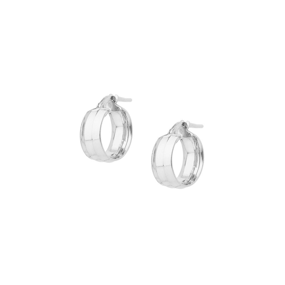 Sterling silver 925°. Small, thick hoops
