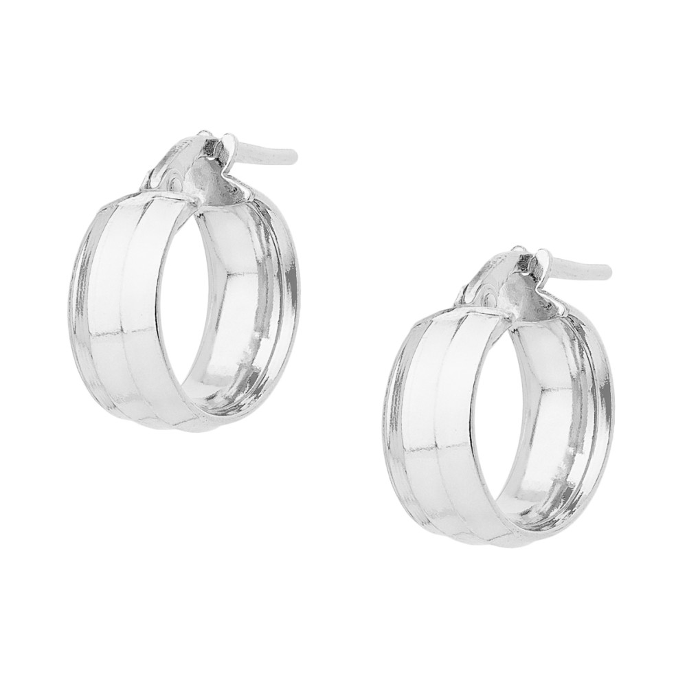 Sterling silver 925°. Small, thick hoops