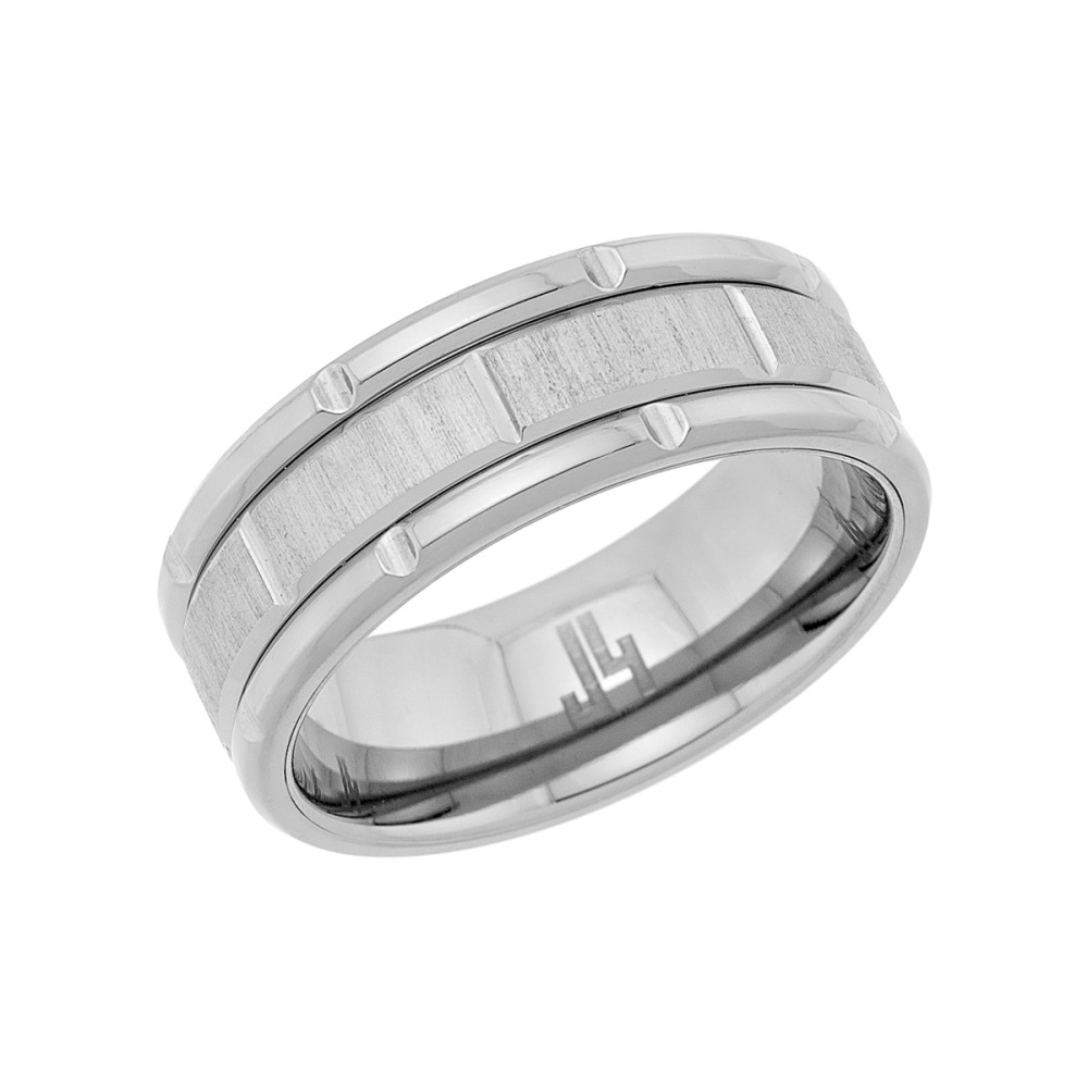 Titanium. Link-style mens ring.