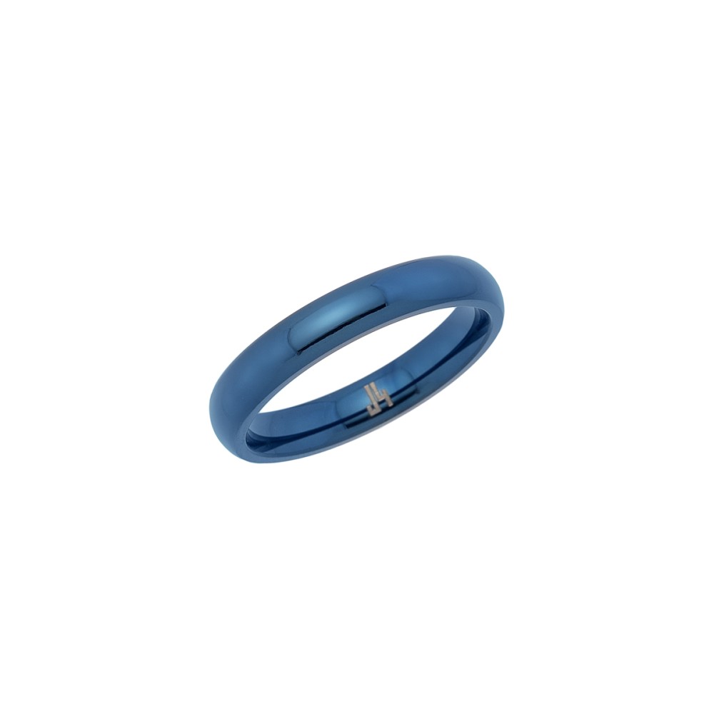 Δαχτυλίδι βέρα 4mm J4 από τιτάνιο blue ip