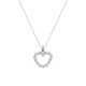 Sterling silver 925°. Heart pendant with CZ