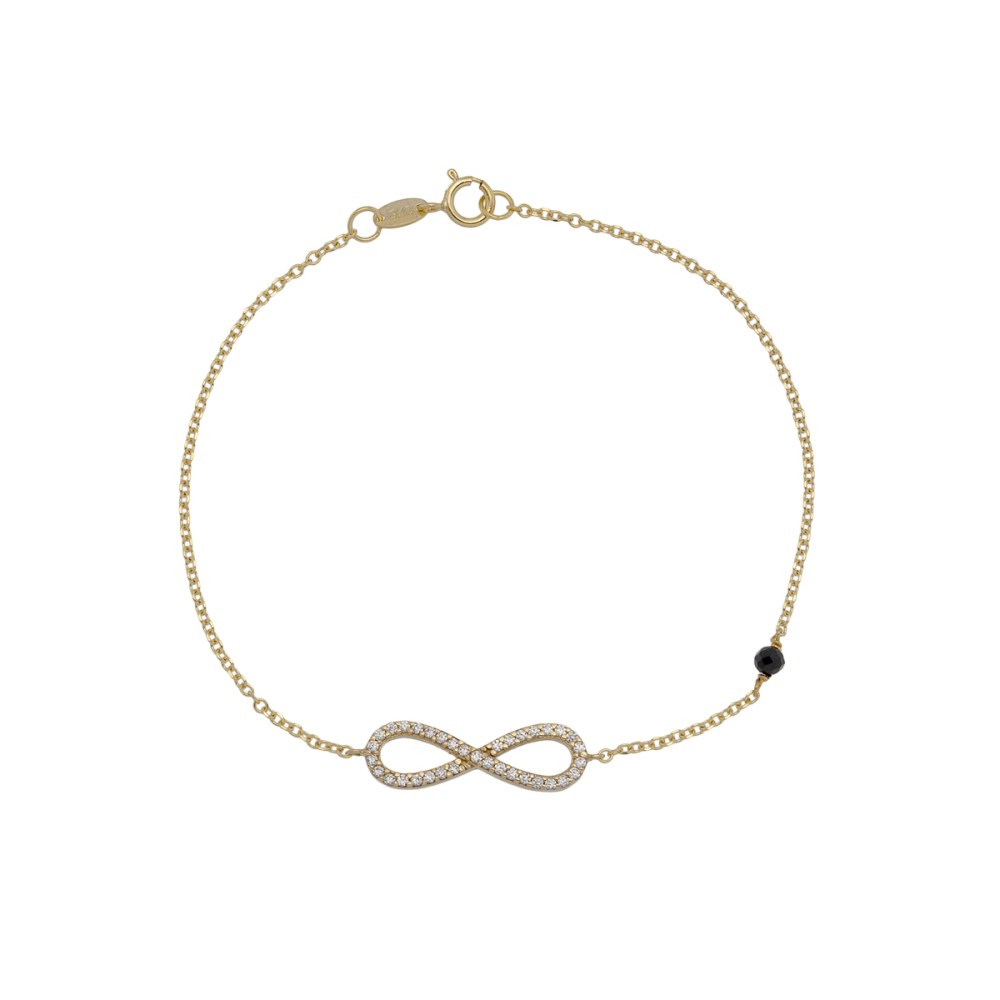 Gold 9ct. Infinity chain bracelet