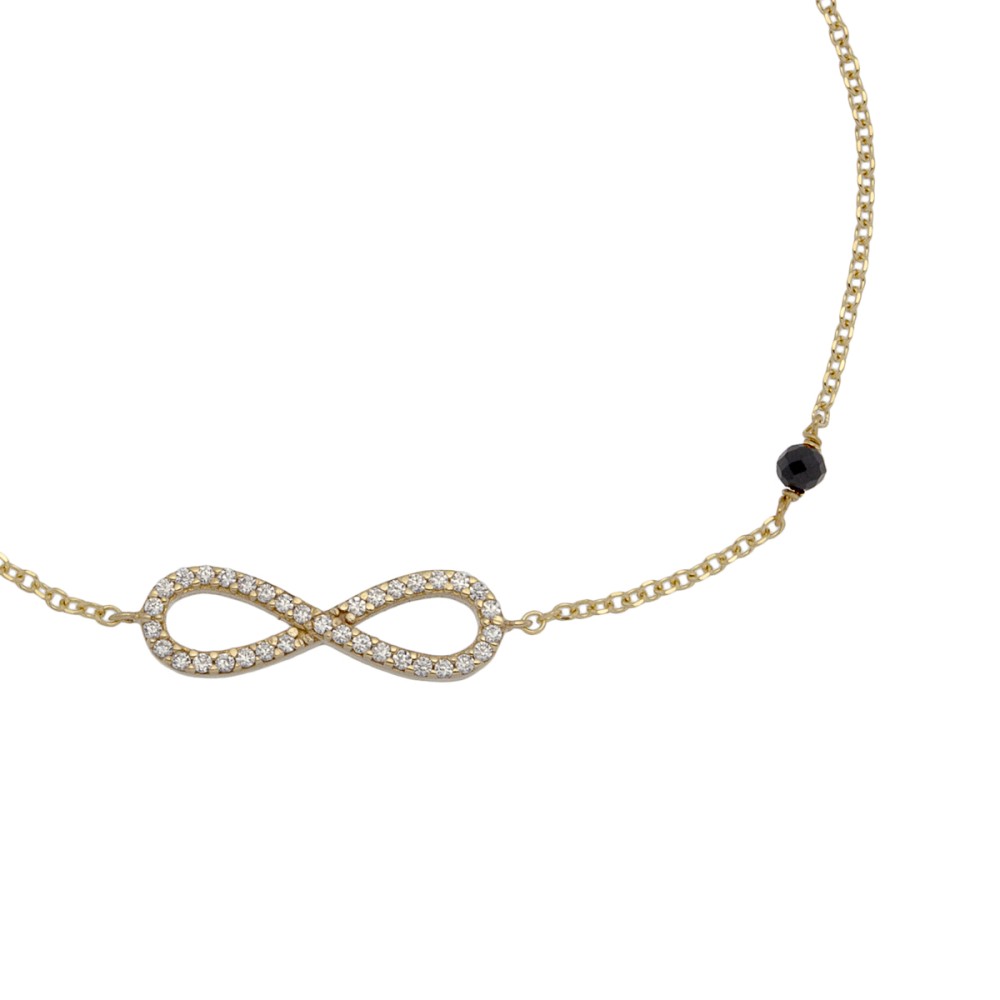 Gold 9ct. Infinity chain bracelet