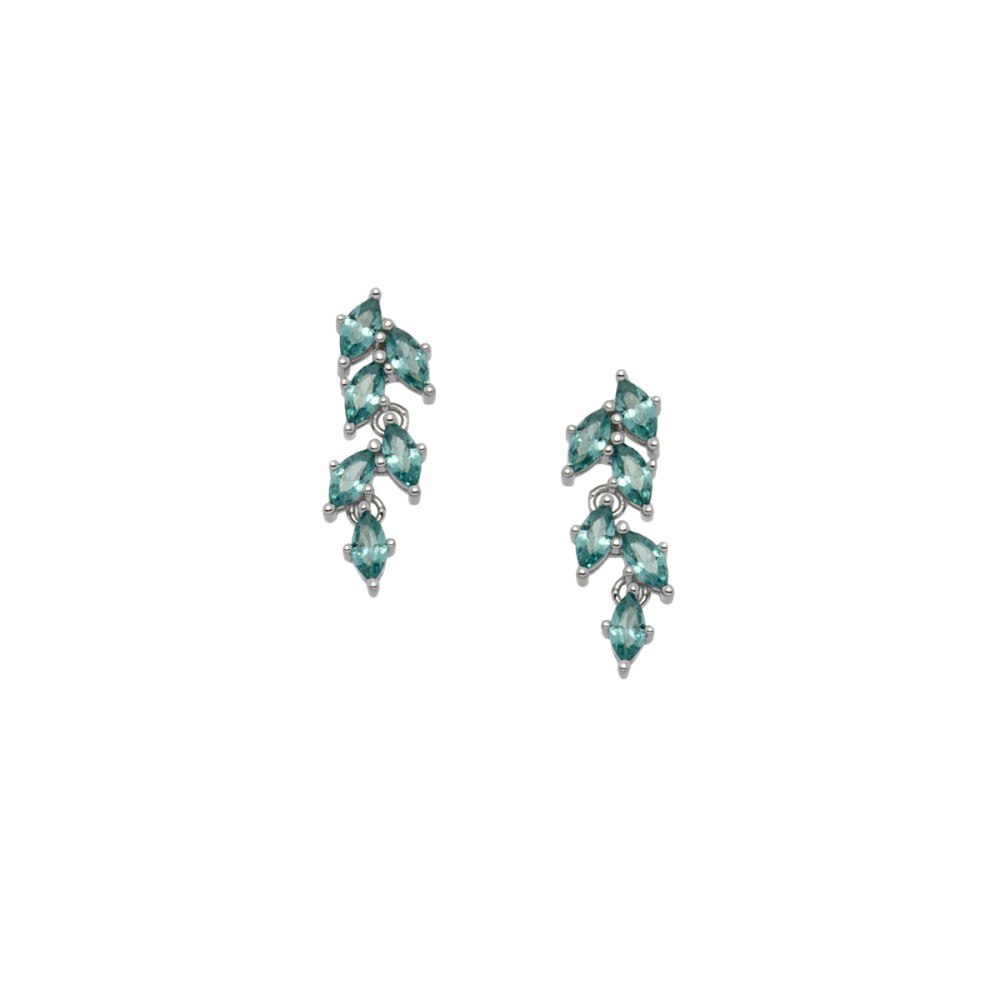 Sterling silver 925°. Earrings with marquise CZ