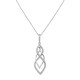Sterling silver 925°. Infinity necklace with CZ