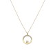 Gold 9ct. Circle pendant with CZ