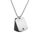 Stainless Steel. ID double discs necklace