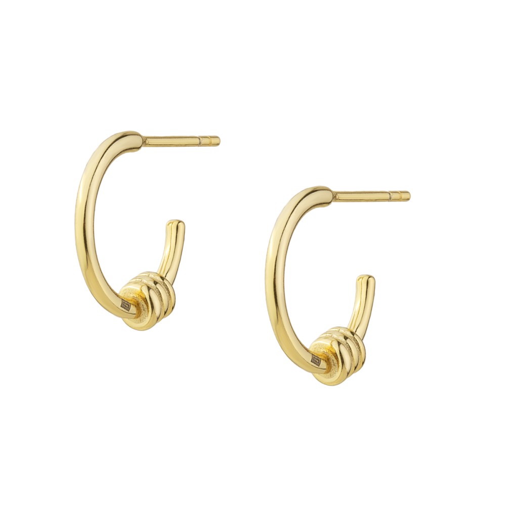 Sterling silver 925°. Open hoop earrings