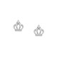 Sterling silver 925°. Crown studs with CZ 
