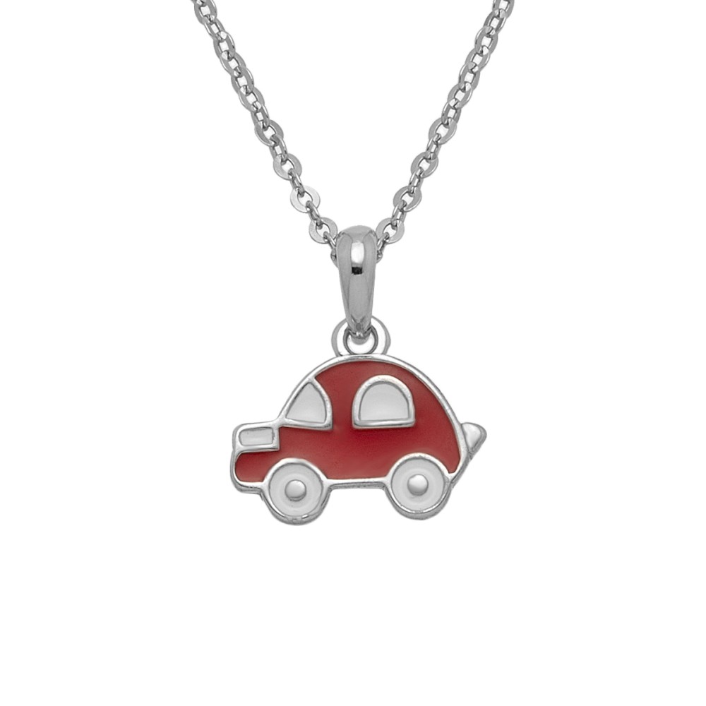 Sterling silver 925°. Little red car pendant