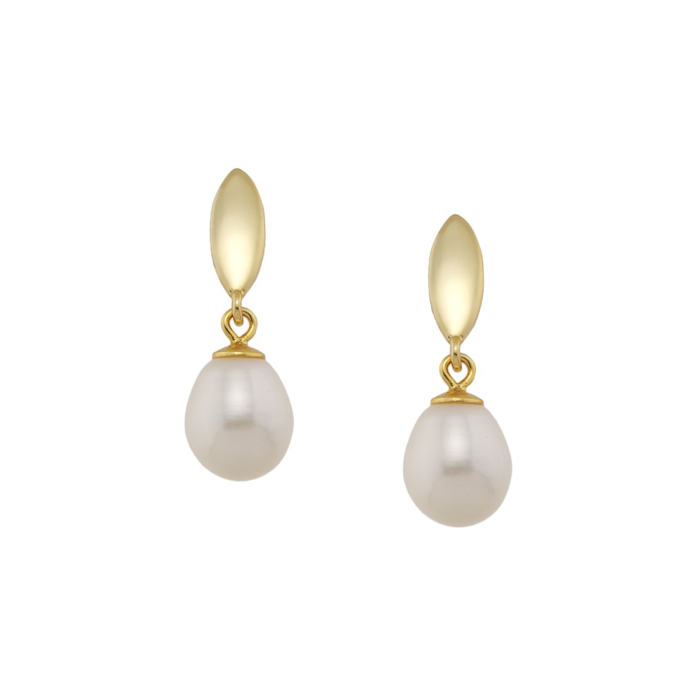Sterling silver 925°. Pearl drop earrings 