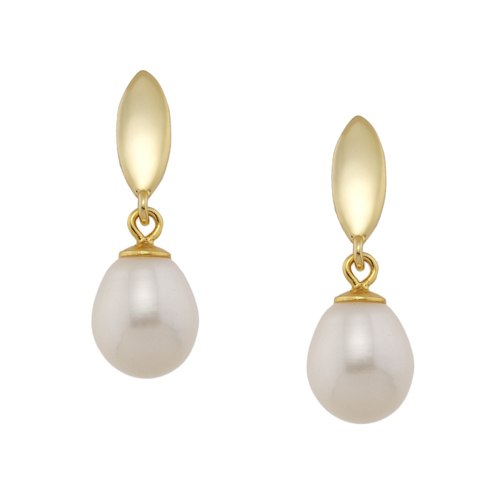 Sterling silver 925°. Pearl drop earrings 