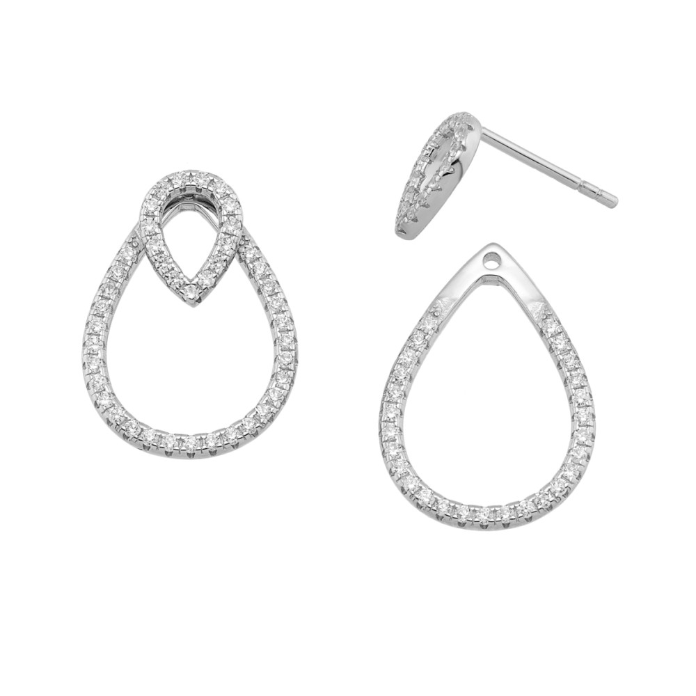 Sterling silver 925°. Earrings with CZ