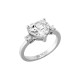 Sterling silver 925°. Heart CZ ring