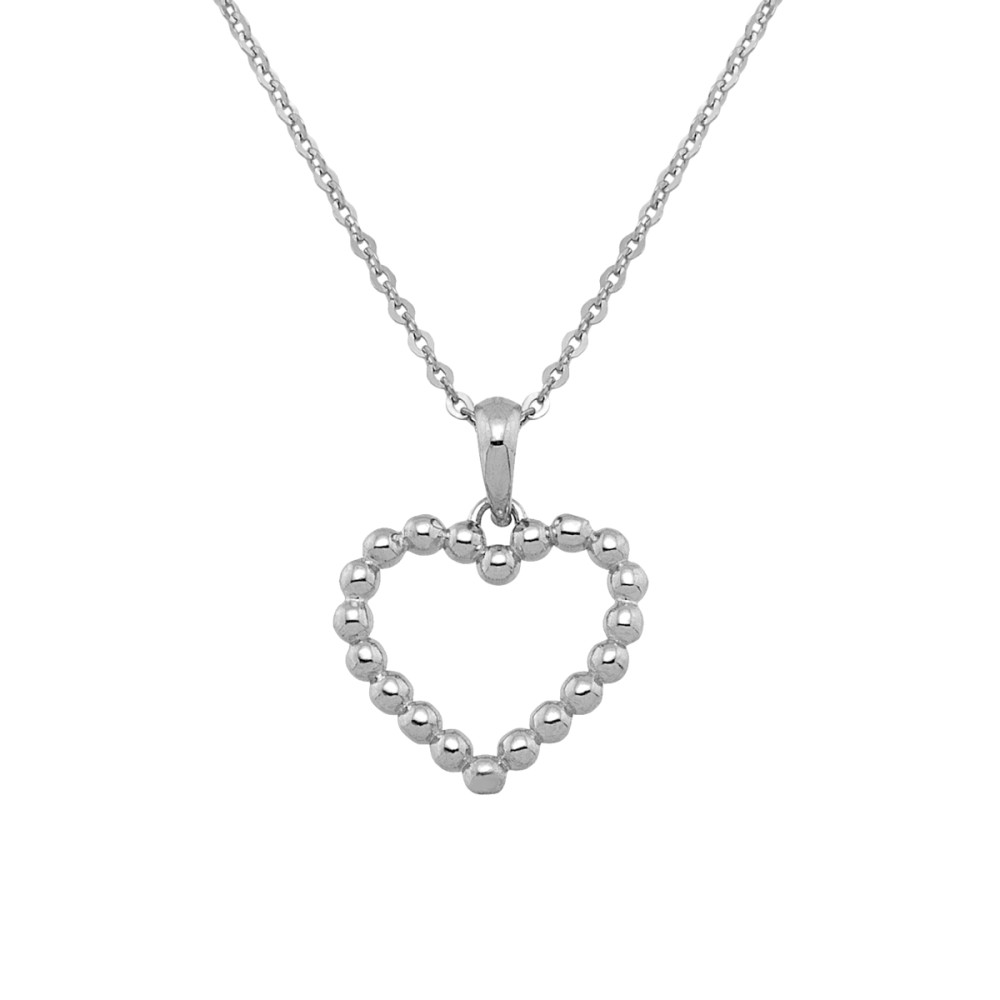 Sterling silver 925°. Open heart pendant
