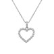 Sterling silver 925°. Open heart pendant