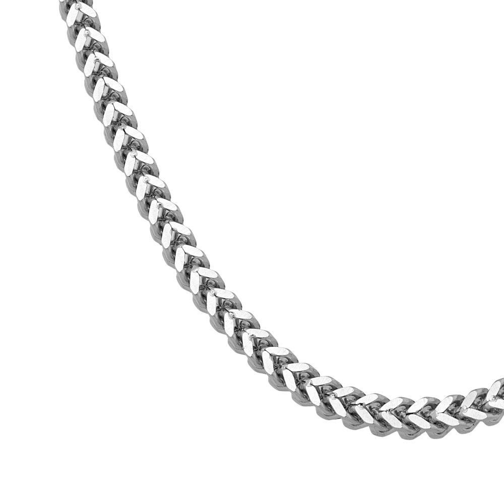 Stainless Steel. Big curved chain necklace
