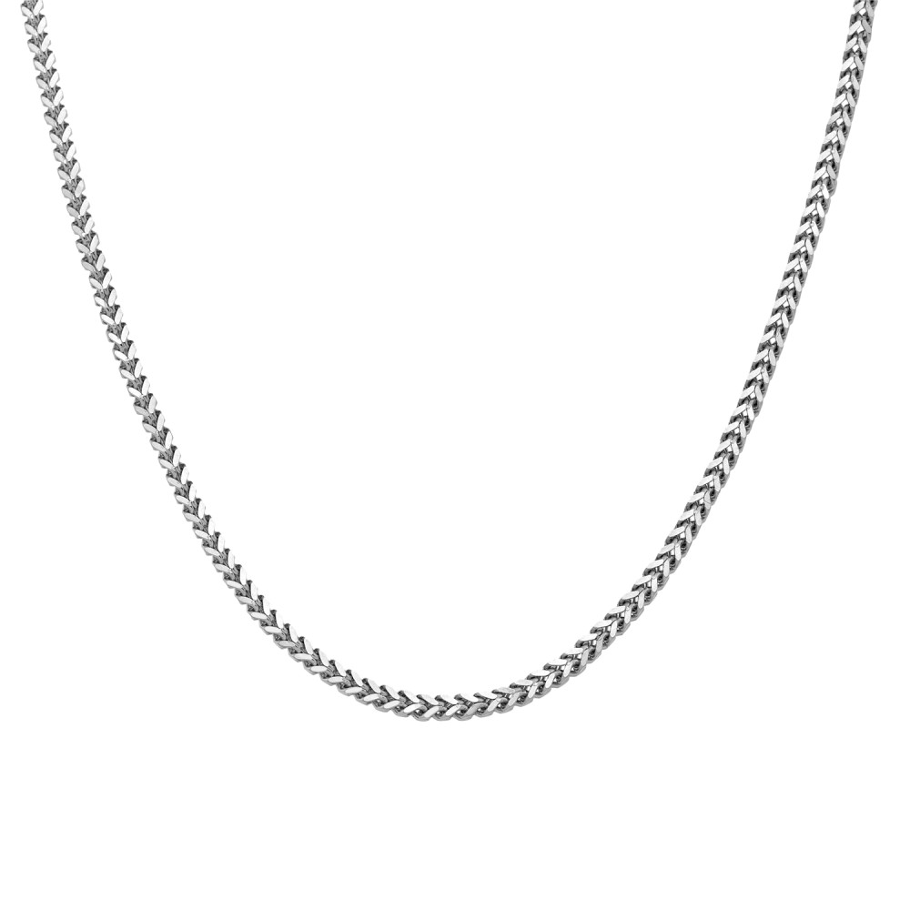 Stainless Steel. Curved chain necklace